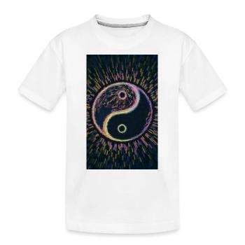 Yin und yang - Kinder Premium Bio T-Shirt - Weiß - Vorne