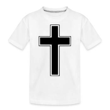 Christian Cross (Christian Cross) - Kids' Premium Organic T-Shirt - white - Front