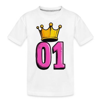 1 Couronne de chiffres - T-shirt bio Premium Enfant - blanc - Devant