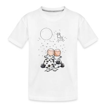 Romantique vache étoile - T-shirt bio Premium Enfant - blanc - Devant