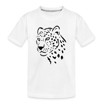 léopard - T-shirt bio Premium Enfant - blanc - Devant