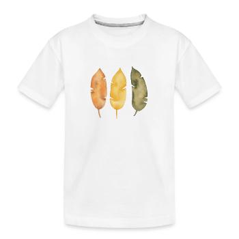 Plumes d’autome - T-shirt bio Premium Enfant - blanc - Devant