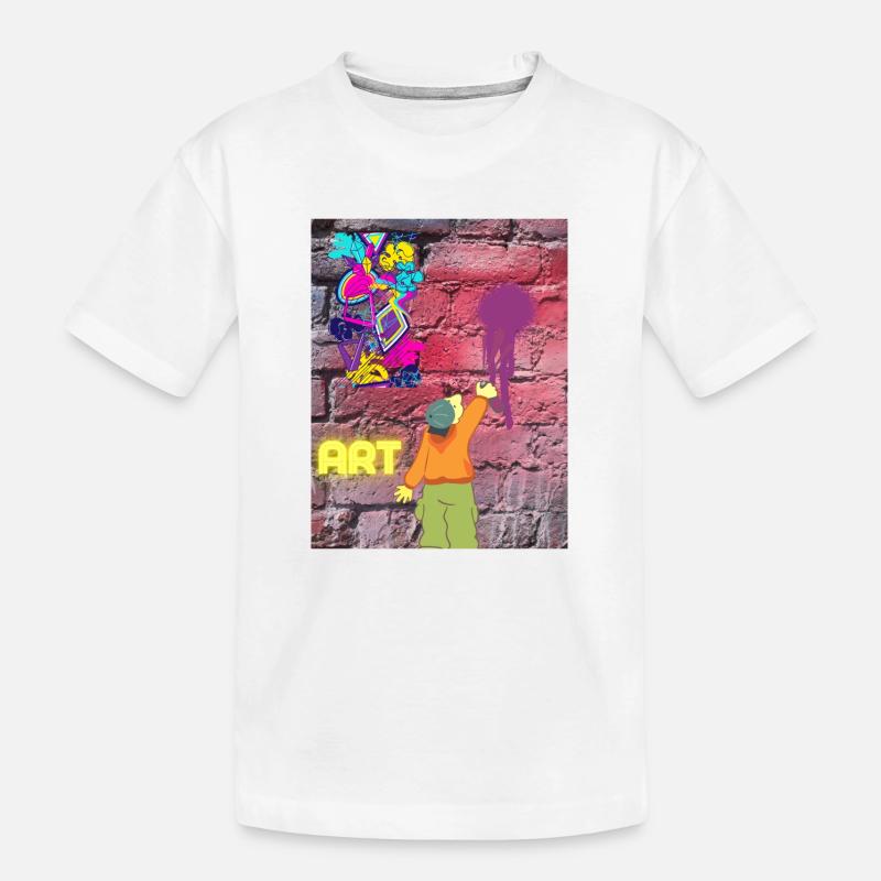 Graffiti ART - Kinder Premium Bio T-Shirt - Weiß