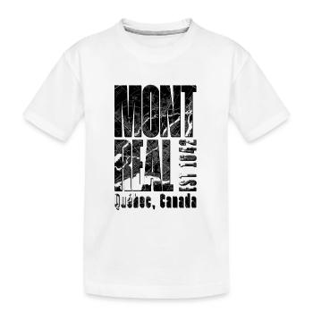Montreal Kanada Design mit Stadtkarte - Kinder Premium Bio T-Shirt - Weiß - Vorne