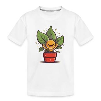 Marque de commerce Cheerful Plant - T-shirt bio Premium Enfant - blanc - Devant