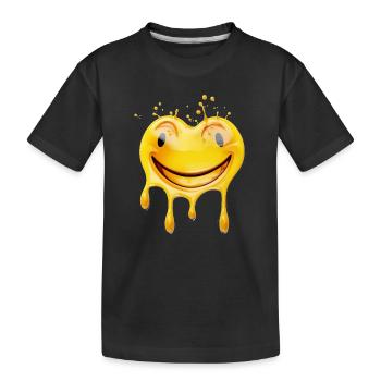 the melting laughter - Kids' Premium Organic T-Shirt - black - Front