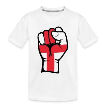 Nordischer Fist mit Dänemark Flagge - Kinder Premium Bio T-Shirt - Weiß - Vorne