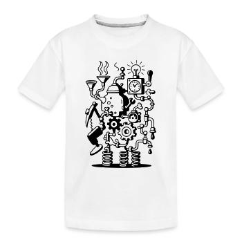 Machine folle - T-shirt bio Premium Enfant - blanc - Devant