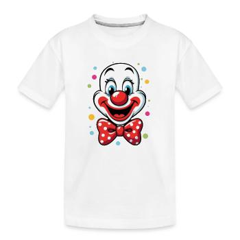 Déguisement de clown de carnaval Carnaval Carnaval - T-shirt bio Premium Enfant - blanc - Devant