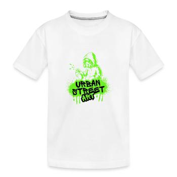 Spray d’art urbain néon - T-shirt bio Premium Enfant - blanc - Devant