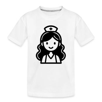 Krankenschwester - Kinder Premium Bio T-Shirt - Weiß - Vorne