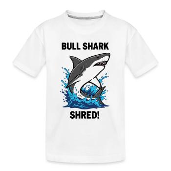 Bulldog Shark Shred Shark Sea Bull - Kids' Premium Organic T-Shirt - white - Front