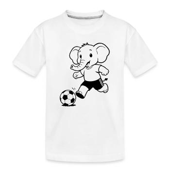 Elephant Football - Kinder Premium Bio T-Shirt - Weiß - Vorne