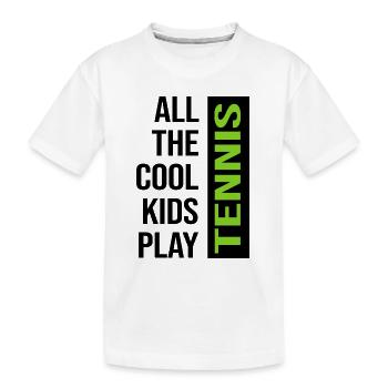Tennis Tennis Match Tennis Player Match Ball - Kids' Premium Organic T-Shirt - white - Front