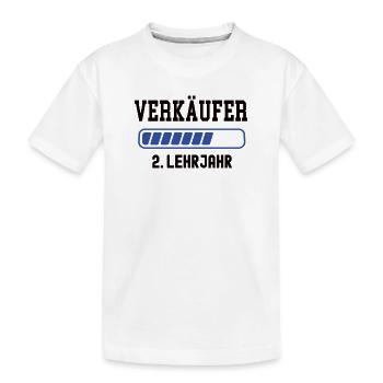 Ausbildung Verkäufer 2. Lehrjahr Verkauf Lehre - Kinder Premium Bio T-Shirt - Weiß - Vorne