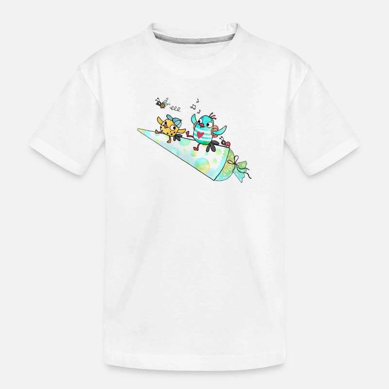 Hurra ich bin ein Schulkind! - Kinder Premium Bio T-Shirt - Weiß