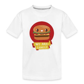 HAMBURGER - NOUS SOMMES LA FAMILLE - T-shirt bio Premium Enfant - blanc - Devant