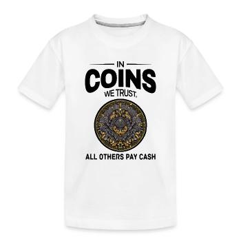 Numismatique de collection de pièces de monnaie - T-shirt bio Premium Enfant - blanc - Devant