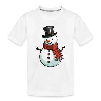 Bonhomme de neige Hiver Neige - T-shirt bio Premium Enfant - blanc - Devant