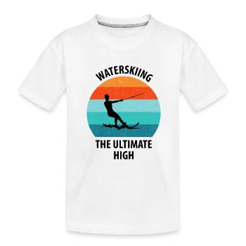 Ski nautique, ski nautique, skieurs nautiques - T-shirt bio Premium Enfant - blanc - Devant
