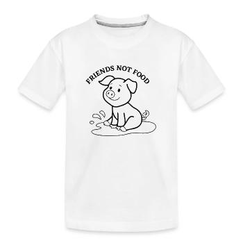 Amis pas nourriture - T-shirt bio Premium Enfant - blanc - Devant