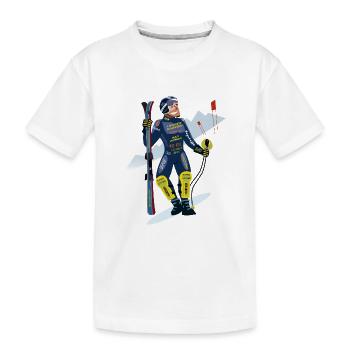 Ski Racer - T-shirt bio Premium Enfant - blanc - Devant