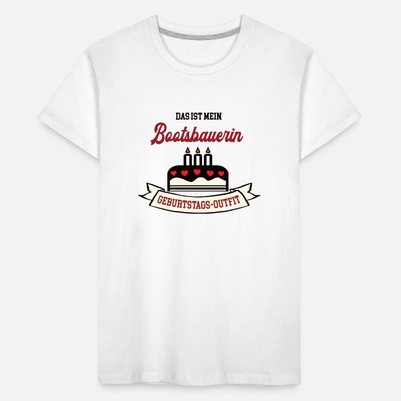 Geburtstag Bootsbauerin Bootsbau Schiffbauerin Kinder Premium Bio T-Shirt