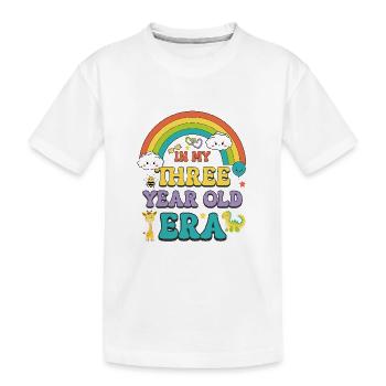 In My Three Year Old Era 3rd Birthday Girl Boy - Kids' Premium Organic T-Shirt - white - Front