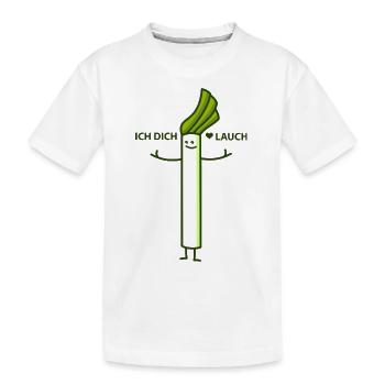 Lauch liebt dich auch - Kinder Premium Bio T-Shirt - Weiß - Vorne