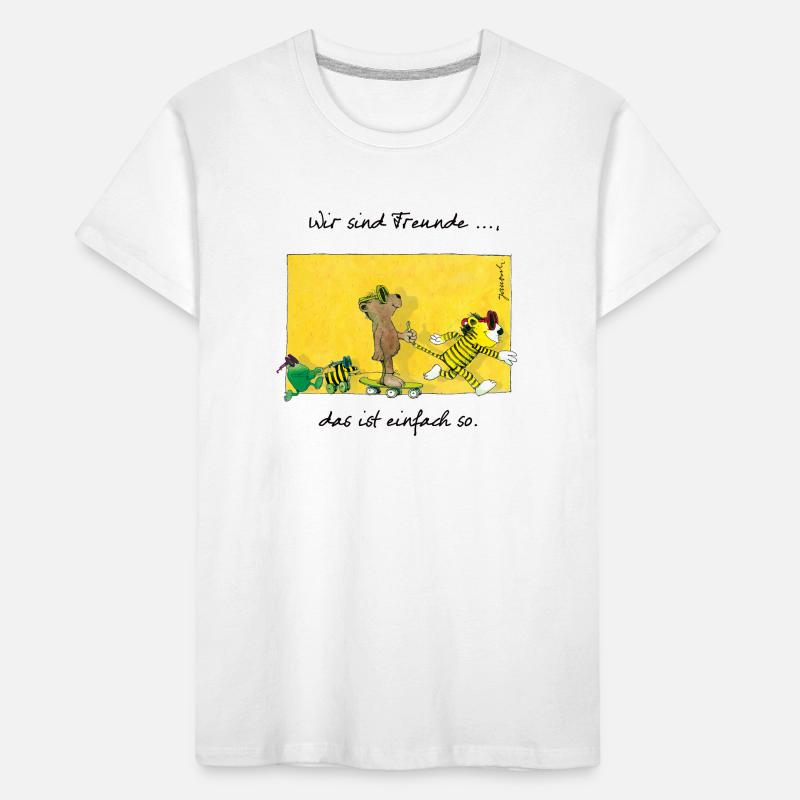 Janoschs 'Wir sind Freunde, das ist einfach so.' Kinder Premium Bio T-Shirt