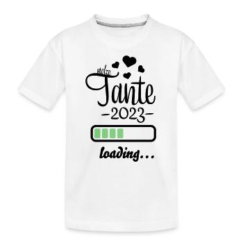 tante 2023 - Kinder Premium Bio T-Shirt - Weiß - Vorne