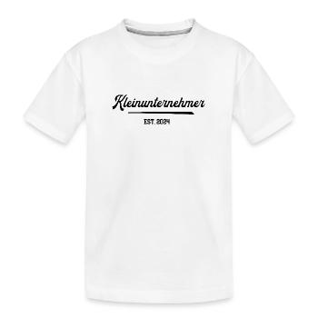 Unternehmer Kleinunternehmer Kleingewerbe 2025 - Kinder Premium Bio T-Shirt - Weiß - Vorne