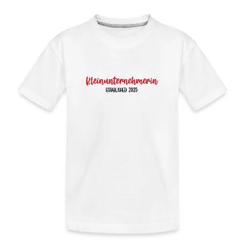 Unternehmerin 2025 Kleingewerbe Chefin Startup - Kinder Premium Bio T-Shirt - Weiß - Vorne