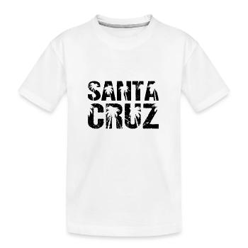 Santa Cruz Palmen Surfer - Kinder Premium Bio T-Shirt - Weiß - Vorne