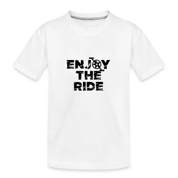 Enjoy The Ride Bike - Kids' Premium Organic T-Shirt - white - Front