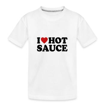 J’adore la sauce piquante - T-shirt bio Premium Enfant - blanc - Devant