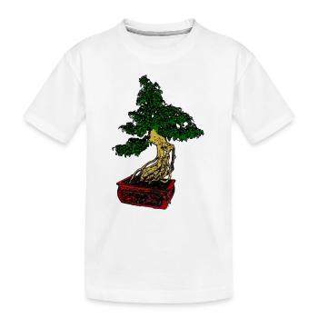 Bonsai - Kinder Premium Bio T-Shirt - Weiß - Vorne