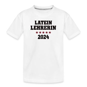 Lateinlehrerin 2024 Beruf Studium Lehramt Latein - Kinder Premium Bio T-Shirt - Weiß - Vorne
