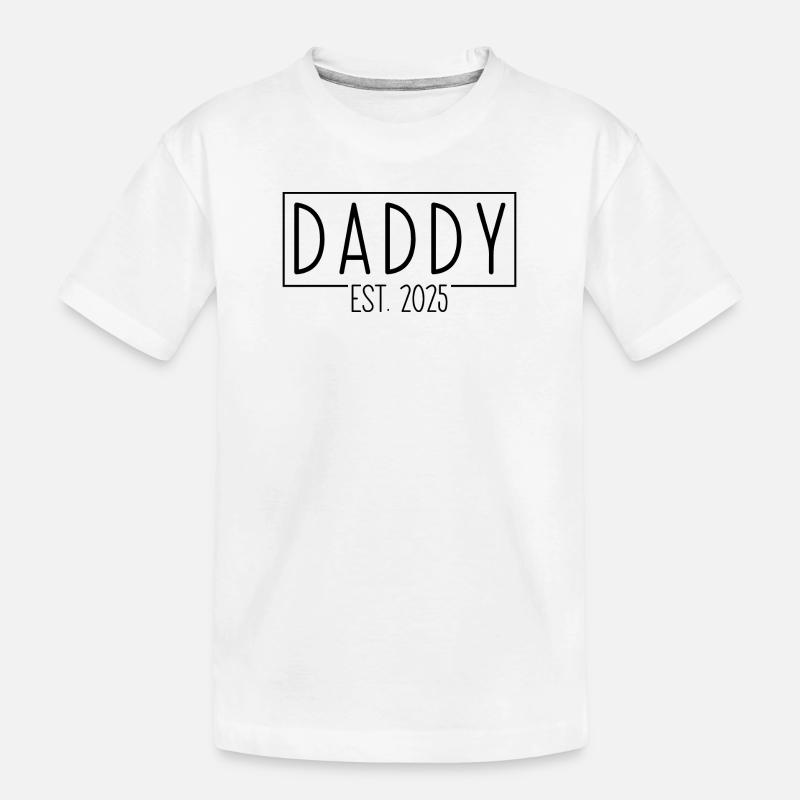 Daddy Est. 2025 - Kinder Premium Bio T-Shirt - Weiß