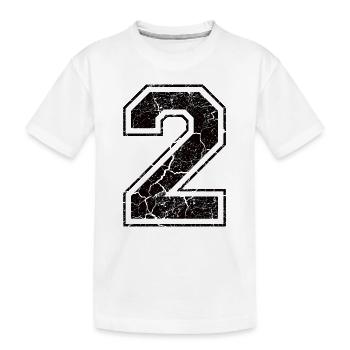 2 two zwei black schwarz (uk) - Kids' Premium Organic T-Shirt - white - Front