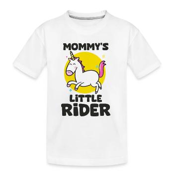 petit cavalier de maman cavalier chevaux bébé - T-shirt bio Premium Enfant - blanc - Devant