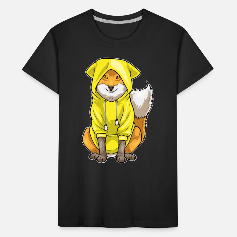 Sweat à capuche Fox Pullover T-shirt bio Premium Enfant