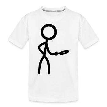Stickman avec loupe - T-shirt bio Premium Enfant - blanc - Devant