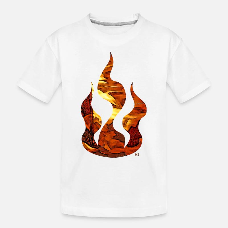 Feu de cheminée - T-shirt bio Premium Enfant - blanc