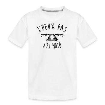 j'peux pas j'ai moto - T-shirt bio Premium Enfant - blanc - Devant