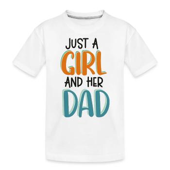 Père Fille | | cadeaux aux parents Cadeaux Enfants - T-shirt bio Premium Enfant - blanc - Devant
