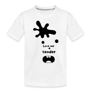 love me tender tache - T-shirt bio Premium Enfant - blanc - Devant
