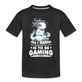 Gaming - Kinder Premium Bio T-Shirt - Schwarz - Vorne
