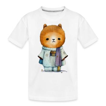 Süß Alpaca Astronaut Weltraum Tier Geschenk - Kinder Premium Bio T-Shirt - Weiß - Vorne