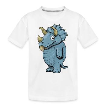 Tricératops - T-shirt bio Premium Enfant - blanc - Devant